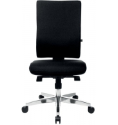 B&uuml;rodrehstuhl Lightstar, alu/schwarz / silber, bis 110kg, ohne Kopfst&uuml;tze