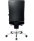 B&uuml;rodrehstuhl Lightstar, alu/schwarz / silber, bis 110kg, ohne Kopfst&uuml;tze