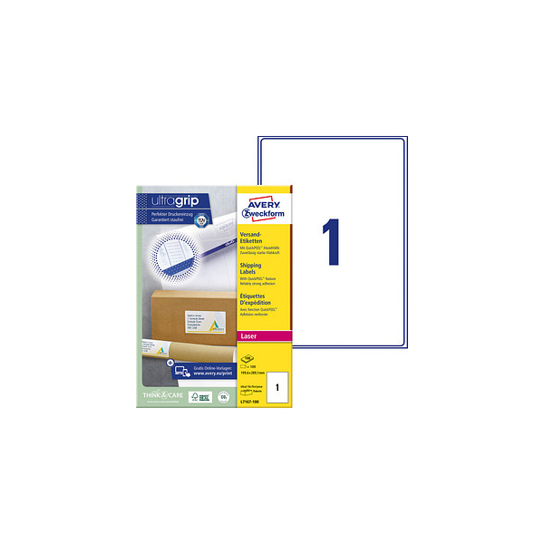 4004182471678 - Adressetikett QuickPEEL L7167-100 wsPa 4004182471678 Avery Zweckform 100 Blatt