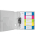 Kunststoffregister WOW 1241-00-00, 1 bis 5, A4+, 300µm, farbige Taben, 5-teilig