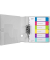 Kunststoffregister WOW 1242-00-00, 1 bis 6, A4+, 300µm, farbige Taben, 6-teilig