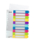 Kunststoffregister WOW 1243-00-00, 1 bis 10, A4+, 300µm, farbige Taben, 10-teilig