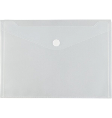 Doppel-Sichttasche A4 quer, Klett- verschluss, farblos matt transparent