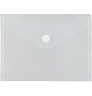 Doppel-Sichttasche A5 quer, Klett- verschluss, farblos matt transparent