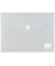 Doppel-Sichttasche A5 quer, Klett- verschluss, farblos matt transparent