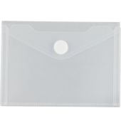 Doppel-Sichttasche A6 quer, Klett- verschluss, farblos matt transparent