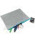Reißverschlussbeutel A4, grau opak, Non Woven PP, 270 x 350 mm