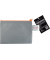 Reißverschlussbeutel A6 grau opak, Non Woven PP, 125 x 180 mm