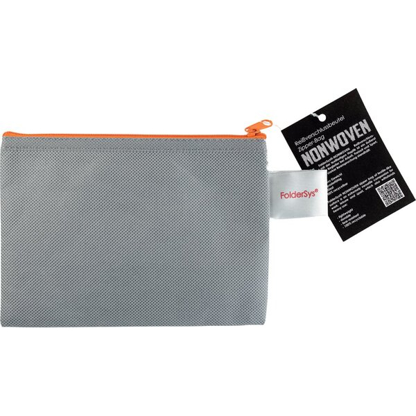 4250037432114 - Reißverschlussbeutel A6 grau opak Non Woven PP 125 x 180 mm 4250037432114 10 Stück