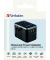 Verbatim Universal Travel Ladeadapter schwarz, grau, 30 W