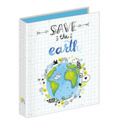 Ringbuch Save the Earth 1151981, A5 2 Ringe 25mm Ring-Ø Karton