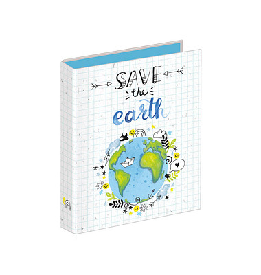 Ringbuch Save the Earth 1151981, A5 2 Ringe 25mm Ring-Ø Karton Ringbuch Save the Earth 1151981, A5 2 Ringe 25mm Ring-Ø Karton