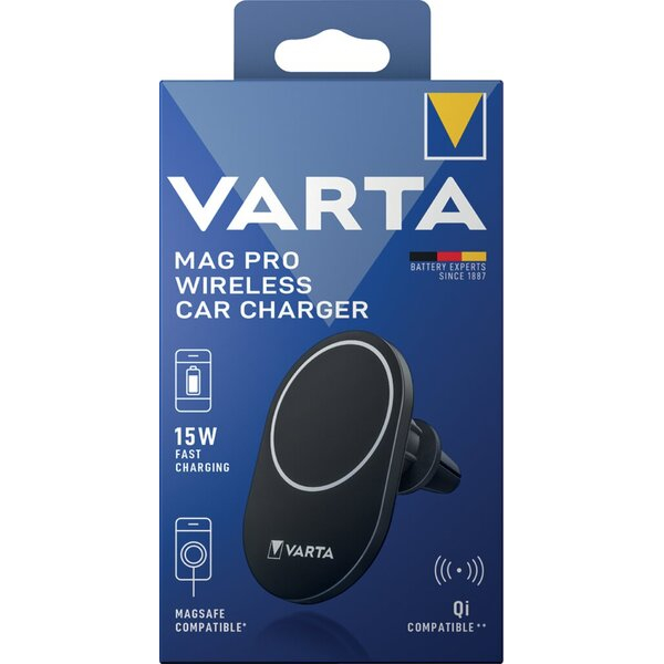 4008496066124 - Mag Pro Wireless Car Charger schwarz KFZ Wireless Qi 4008496066124 Varta 4008496066124 - Mag Pro Wireless Car Charger schwarz KFZ Wireless Qi 4008496066124 Varta