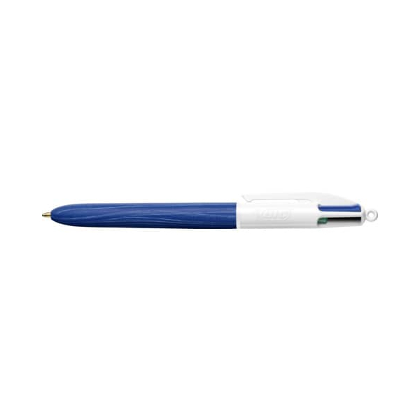 30 Stück Bic Vierfarbkugelschreiber Wood Effect 507406, schwarz, blau, rot, grün, 0,4mm, nachfüllbar 3086123696983 Bic
