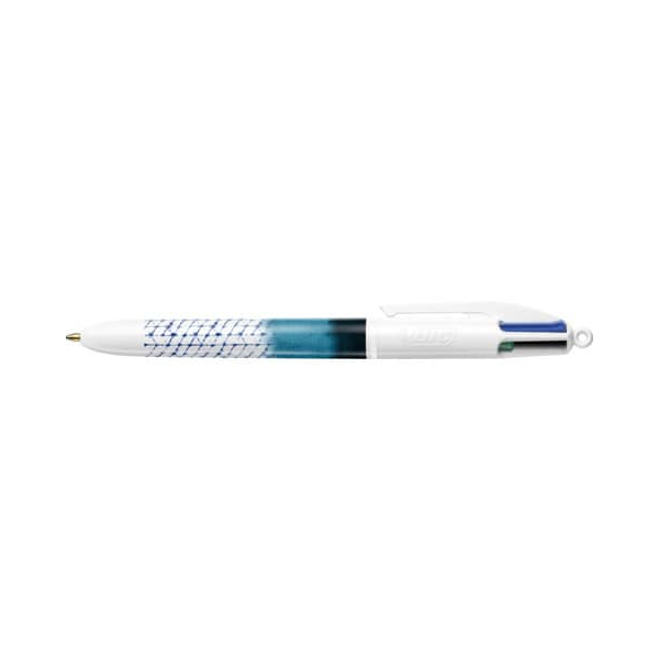 30 Stück Bic Vierfarbkugelschreiber Messages 9649042, blau / schwarz / rot / grün, 0,4mm, nachfüllbar  Bic