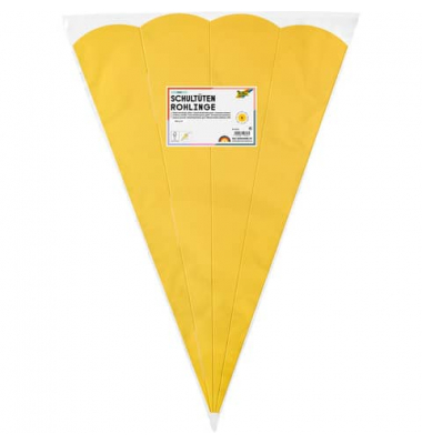 Bastel-Schult&uuml;te 92514, gelb, 68cm, 6-eckig