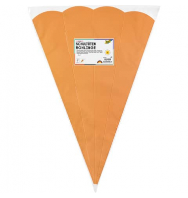 92540 Schultüte 68cm Rohling 5ST orange