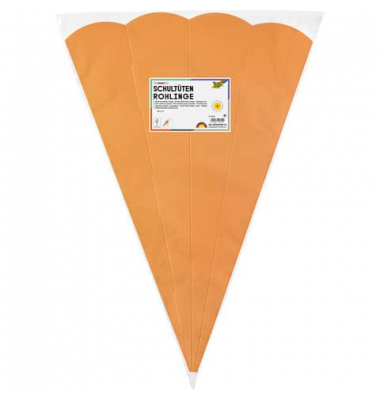 Bastel-Schult&uuml;te 92540, orange, 68cm, 6-eckig