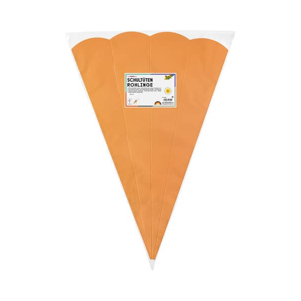 4001868128192 - 92540 Schultüte 68cm Rohling 5ST orange 4001868128192 FOLIA 5 Stück