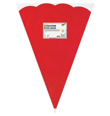 Bastel-Schult&uuml;te 92520, rot, 68cm, 6-eckig