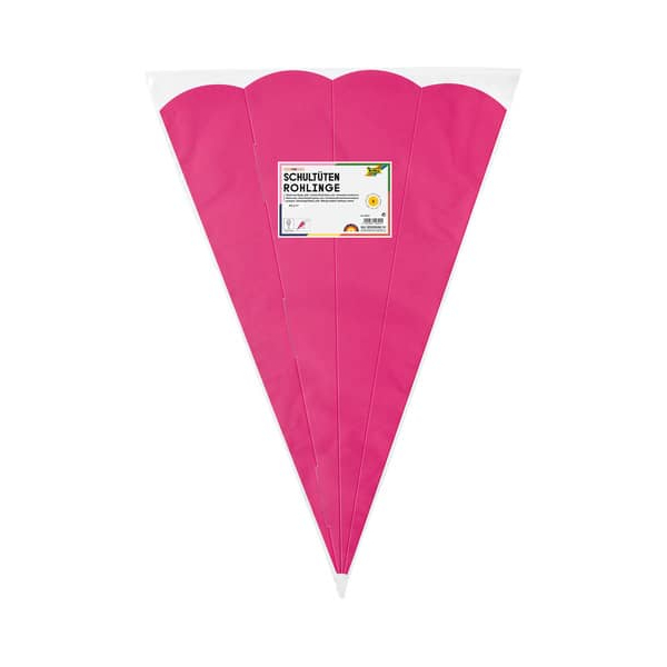 4001868128215 - 92523 Schultüte 68cm Rohling 5ST pink 4001868128215 FOLIA 5 Stück