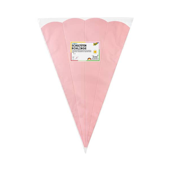 4001868128222 - 92526 Schultüte 68cm Rohling 5ST rosa 4001868128222 FOLIA 5 Stück