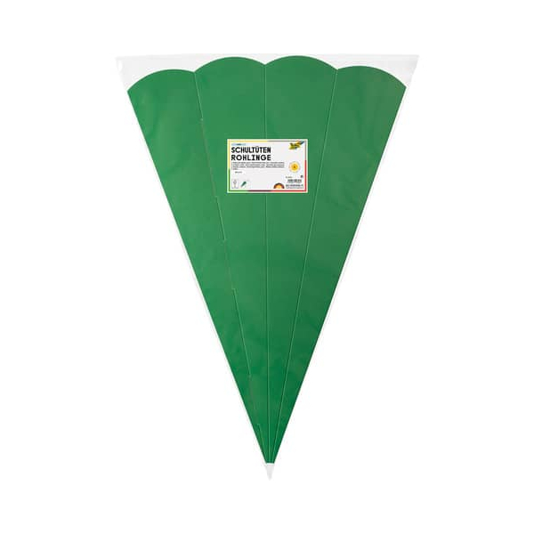 4001868128260 - 92553 Schultüte 68cm Rohling 5ST grün 4001868128260 FOLIA 5 Stück