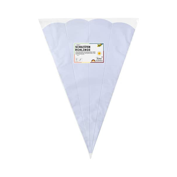 4001868128277 - 92530 Schultüte 68cm Rohling 5ST hellblau 4001868128277 FOLIA 5 Stück