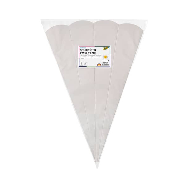 4001868128291 - 92580 Schultüte 68cm Rohling 5ST grau 4001868128291 FOLIA 5 Stück