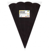 Bastel-Schult&uuml;te 92590, schwarz, 68cm, 6-eckig