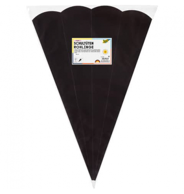 Bastel-Schult&uuml;te 92590, schwarz, 68cm, 6-eckig