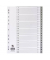 Kunststoffregister KF01919, 1 bis 20, A4, 120µm, graue Taben, 20-teilig