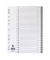 Kunststoffregister KF01919, 1 bis 20, A4, 120µm, graue Taben, 20-teilig