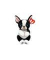 41054 Plüschfigur Tink black an white Dog
