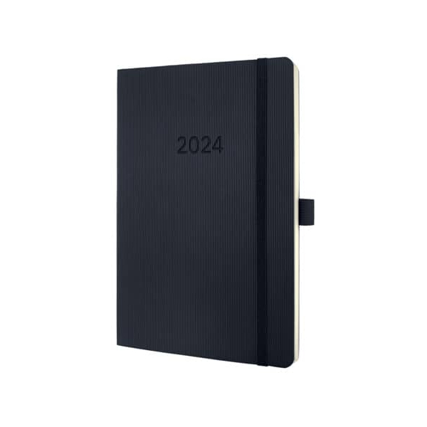 4004360790560 - Buchkalender C2522 Conceptum schwarz 1 Woche   2 Seiten 135x21cm (A5) 2025 4004360790560 Sigel