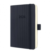 Buchkalender C2521, Conceptum, schwarz, 1 Tag / 1 Seite, 9,3x14cm (A6), 2026