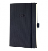Buchkalender C2514, Conceptum, schwarz, links Woche/rechts Notizen / 2 Seiten, 14,8x21,3cm (A5), 2025