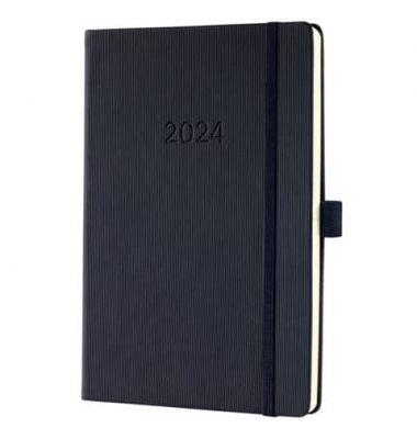 Buchkalender C2514, Conceptum, schwarz, links Woche/rechts Notizen / 2 Seiten, 14,8x21,3cm (A5), 2025