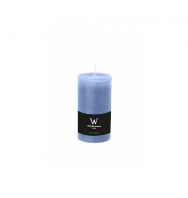 Stumpenkerzen Marble Rustik 281005.124 grau/blau 130x68mm (HxØ) ca. 54 Stunden Brenndauer