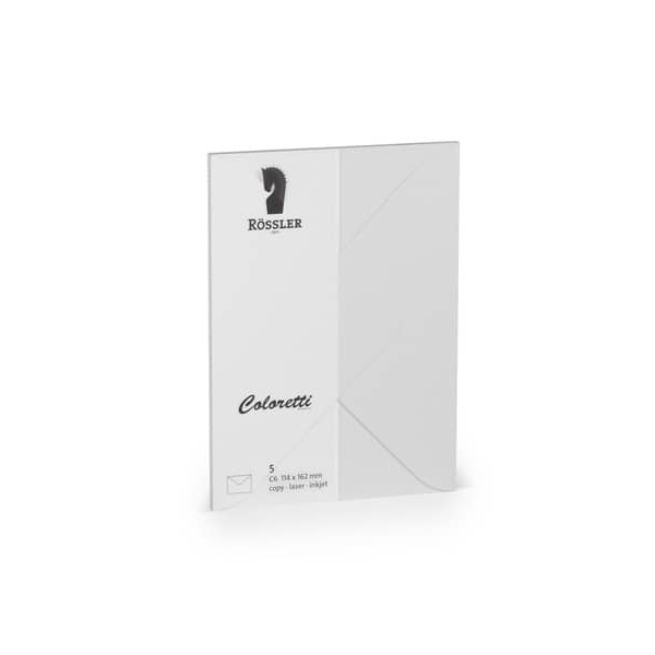 4014970412622 - Briefumschlag 220705511 C6 ohne Fenster nassklebend 80g hellgrau 4014970412622 COLORETTI 5 Stück