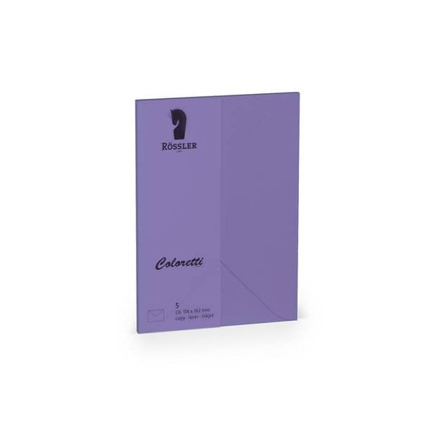 4014970412998 - Briefumschlag 220705592 C6 ohne Fenster nassklebend 80g lila 4014970412998 COLORETTI 5 Stück