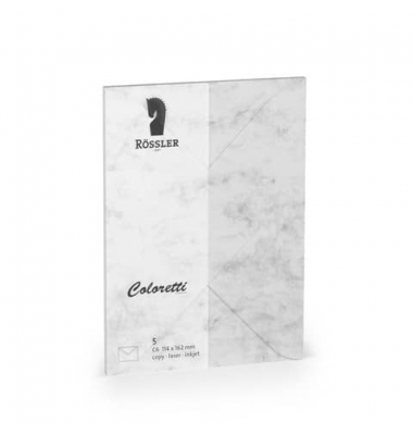Briefumschlag 220705514, C6, ohne Fenster, nassklebend, 80g, grau marmora