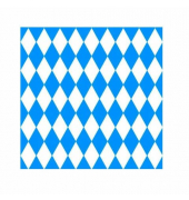 Motivservietten 3215-2600, blau/wei&szlig; / Bayernraute, 3-lagig, 33x33cm