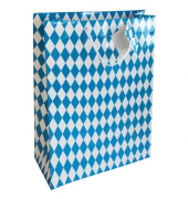 Geschenktasche 1503-2600 Bayernraute, allgemein, Kordelband mit Geschenkanhänger, Bayernraute, 25cm x 33cm