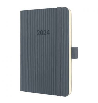C2437 Buchkalender 2024 A6 dark grey