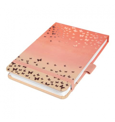 Notizbuch JN346, orange, A5, kariert, 100g, 79 Blatt / 158 Seiten