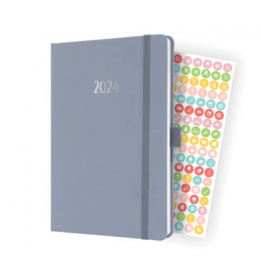 J4407 Buchkalender 2024 A5 light lilac