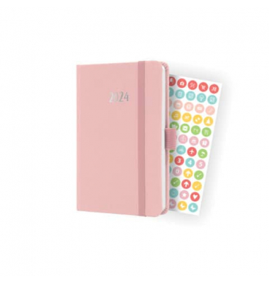 J4404 Buchkalender 2024 A6 soft pink