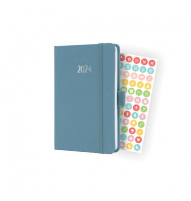 J4400 Buchkalender 2024 A6 powder blue