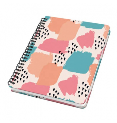 Notizbuch JN610, mit Spirale Jolie, bunt, A5, kariert, 100g, 60 Blatt / 120 Seiten